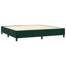 vidaXL sötétzöld bársony rugós ágy matraccal 200x200 cm