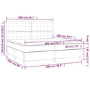 vidaXL sötétzöld bársony rugós ágy matraccal 200x200 cm