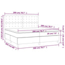 vidaXL sötétkék bársony rugós ágy matraccal 200x200 cm