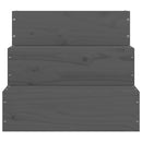 vidaXL tömör fenyőfa kisállat lépcső szürke 40 x 37,5 x 35 cm