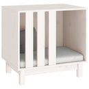 vidaXL fehér tömör fenyőfa kutyaház 60 x 45 x 57 cm