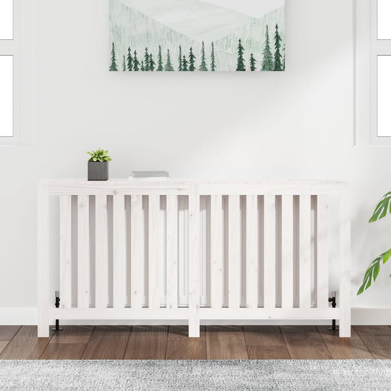 vidaXL fehér tömör fenyőfa radiátorburkolat 169x19x84 cm