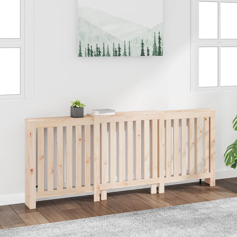 vidaXL tömör fenyőfa radiátorburkolat 210x21x85 cm