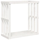 vidaXL fehér tömör fenyőfa kültéri rönktároló 108 x 52 x 106 cm