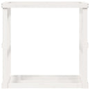vidaXL fehér tömör fenyőfa kültéri rönktároló 108 x 52 x 106 cm