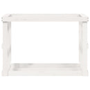vidaXL fehér tömör fenyőfa kültéri rönktároló 108x52x74 cm
