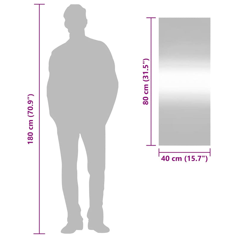 vidaXL téglalap alakú üveg falitükör 40 x 100 cm