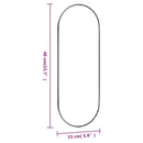 vidaXL ovális üveg falitükör 15 x 40 cm