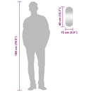 vidaXL ovális üveg falitükör 15 x 40 cm