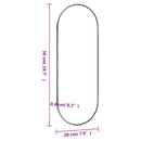 vidaXL ovális üveg falitükör 20 x 50 cm