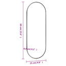 vidaXL ovális üveg falitükör 25 x 60 cm