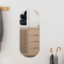 vidaXL ovális üveg falitükör 25 x 60 cm