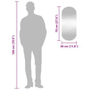 vidaXL ovális üveg falitükör 30 x 70 cm