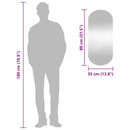 vidaXL ovális üveg falitükör 35 x 80 cm