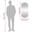 vidaXL ovális üveg falitükör 40 x 90 cm