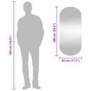 vidaXL ovális üveg falitükör 45 x 100 cm