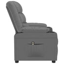 vidaXL szürke műbőr elektromos dönthető fotel