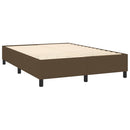 vidaXL sötétbarna szövet rugós ágy matraccal 140 x 190 cm