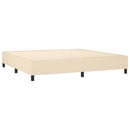 vidaXL krémszínű szövet rugós ágy matraccal 200 x 200 cm