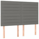 vidaXL sötétszürke szövet rugós ágy matraccal 140 x 190 cm