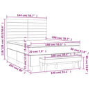 vidaXL sötétbarna szövet rugós ágy matraccal 140 x 200 cm