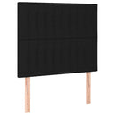 vidaXL fekete szövet rugós ágy matraccal 100 x 200 cm