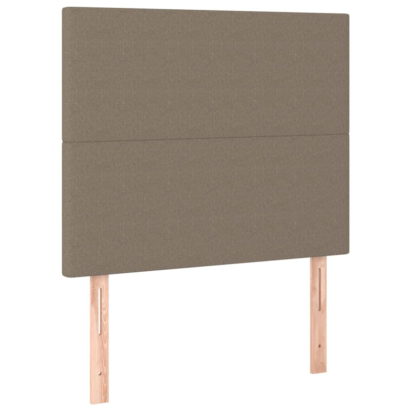 vidaXL tópszínű szövet rugós ágy matraccal 90 x 200 cm