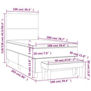 vidaXL sötétbarna szövet rugós ágy matraccal 100 x 200 cm