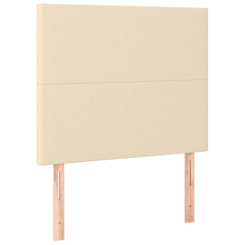 vidaXL krémszínű szövet rugós ágy matraccal 100 x 200 cm