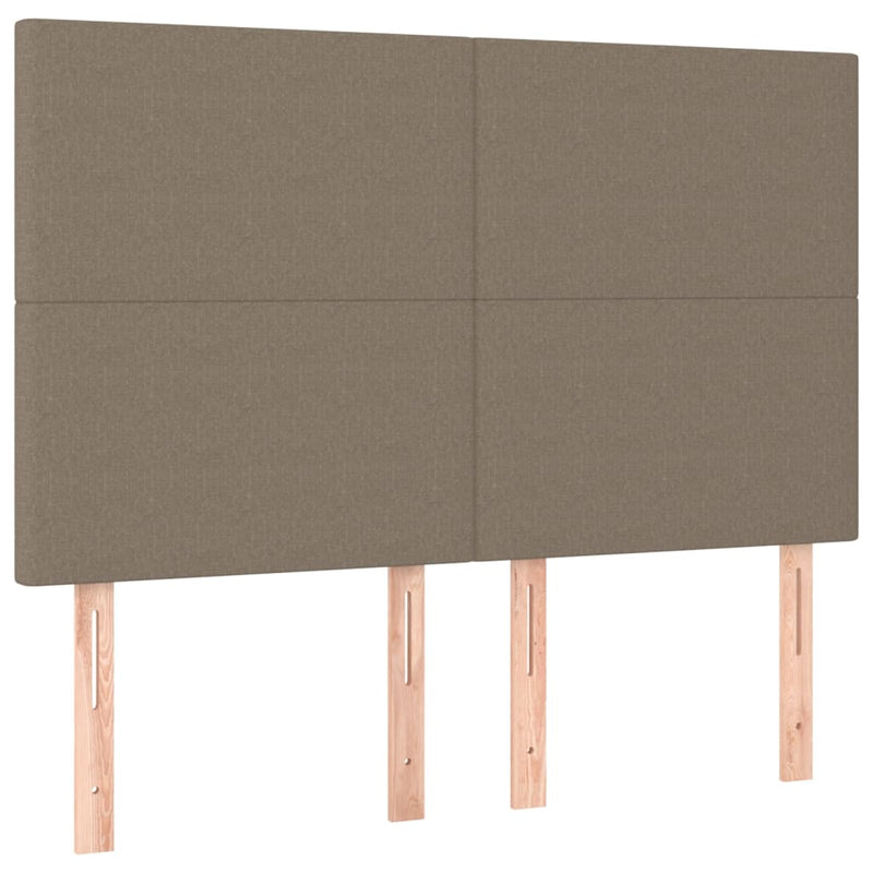 vidaXL tópszínű szövet rugós ágy matraccal 140 x 190 cm