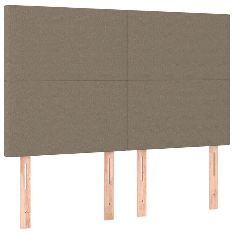 vidaXL tópszínű szövet rugós ágy matraccal 140 x 200 cm
