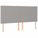 vidaXL világosszürke szövet rugós ágy matraccal 200 x 200 cm
