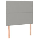 vidaXL világosszürke szövet rugós ágy matraccal 90 x 200 cm