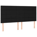 vidaXL fekete szövet rugós ágy matraccal 180 x 200 cm