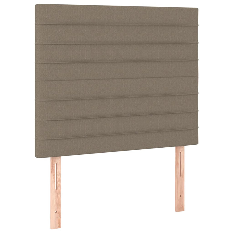 vidaXL tópszínű szövet rugós ágy matraccal 90 x 200 cm