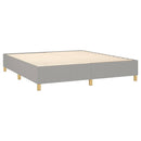 vidaXL világosszürke szövet rugós ágy matraccal 200 x 200 cm