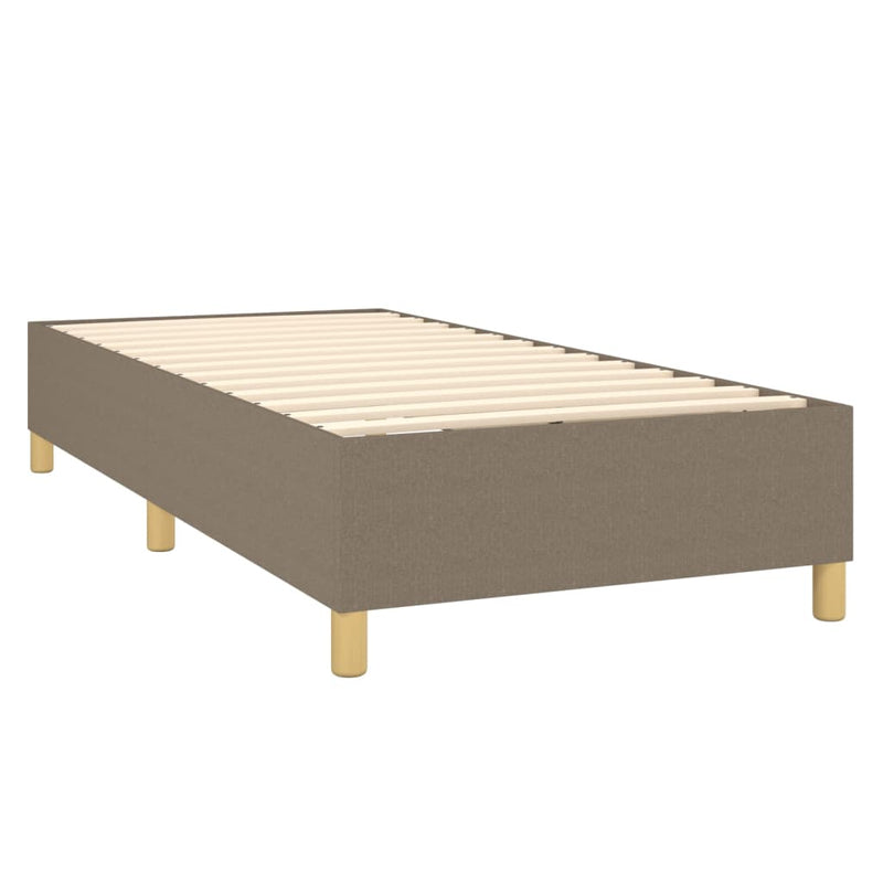 vidaXL tópszínű szövet rugós ágy matraccal 80 x 200 cm