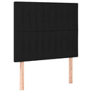 vidaXL fekete szövet rugós ágy matraccal 90x190 cm