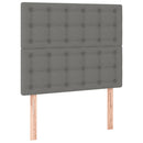vidaXL sötétszürke szövet rugós ágy matraccal 90 x 200 cm