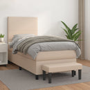 vidaXL cappuccino színű műbőr rugós ágy matraccal 100 x 200 cm