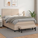 vidaXL cappuccino színű műbőr rugós ágy matraccal 140 x 190 cm