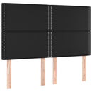 vidaXL fekete műbőr rugós ágy matraccal 140 x 190 cm