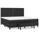 vidaXL fehér műbőr rugós ágy matraccal 200 x 200 cm