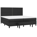 vidaXL fehér műbőr rugós ágy matraccal 200 x 200 cm