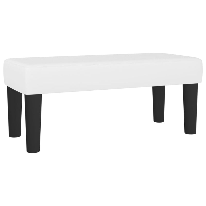 vidaXL fehér műbőr rugós ágy matraccal 90x190 cm