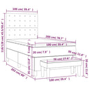 vidaXL fehér műbőr rugós ágy matraccal 100 x 200 cm