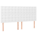 vidaXL fehér műbőr rugós ágy matraccal 200 x 200 cm