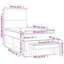vidaXL sötétkék bársony rugós ágy matraccal 90x190 cm