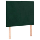 vidaXL sötétzöld bársony rugós ágy matraccal 100 x 200 cm