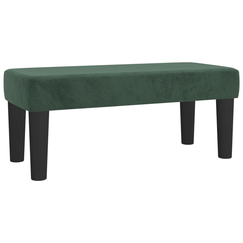 vidaXL sötétzöld bársony rugós ágy matraccal 100 x 200 cm
